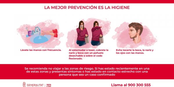 Recomendaciones sanitarias en relación al COVID-19.