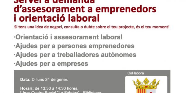 Servicio de asesoramiento para emprendedores y orientación laboral.